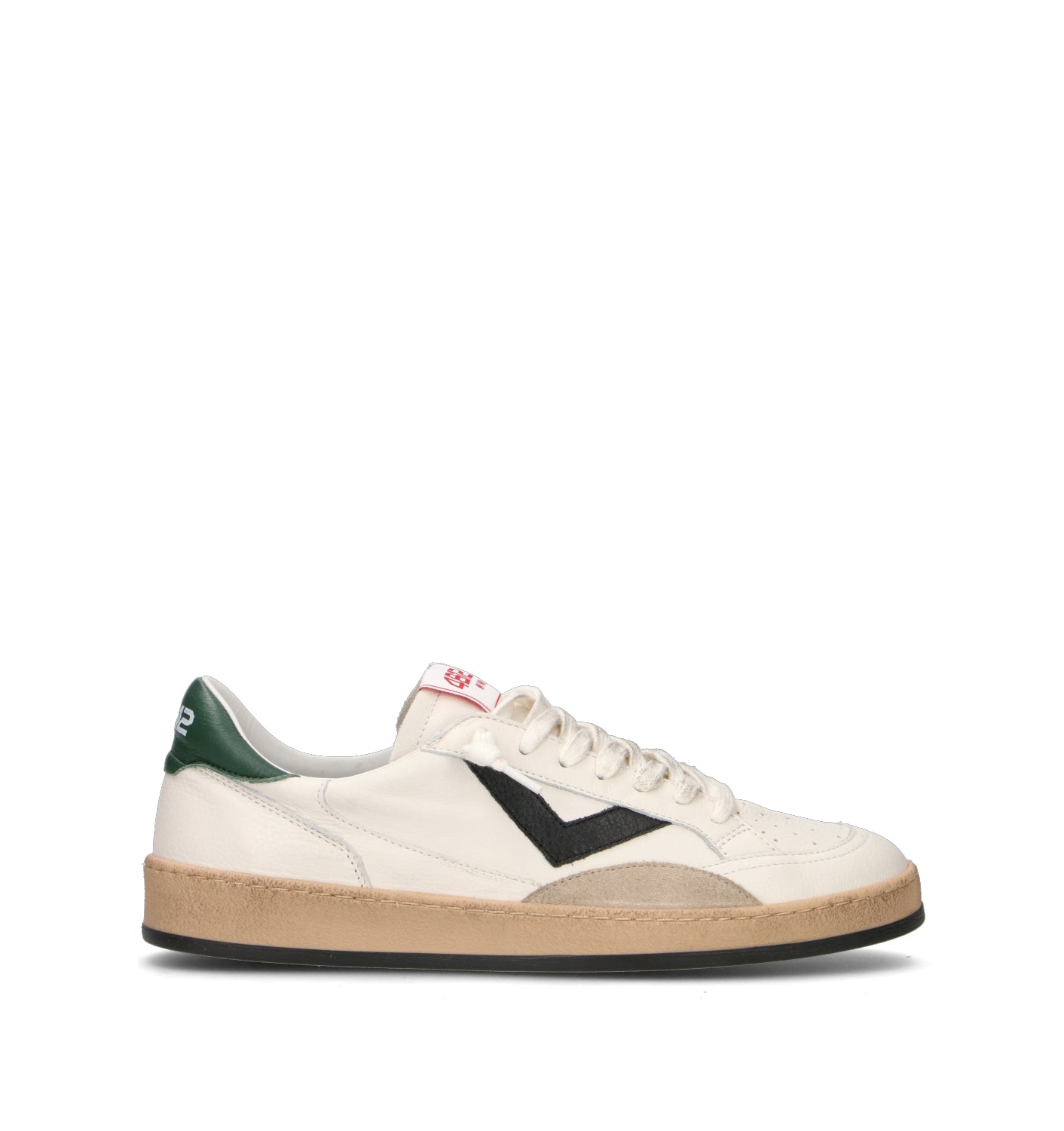 QUATTROBARRADODICI Sneaker uomo bianca in pelle