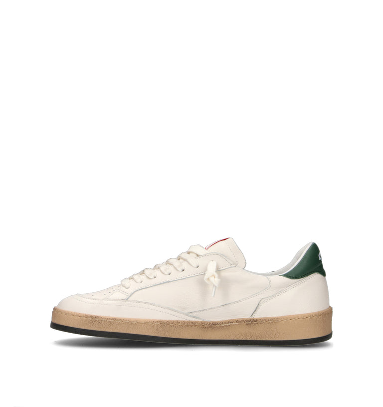 QUATTROBARRADODICI Sneaker uomo bianca in pelle
