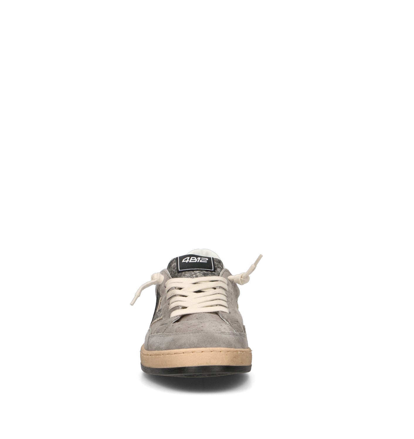 QUATTROBARRADODICI Sneaker uomo grigia in suede