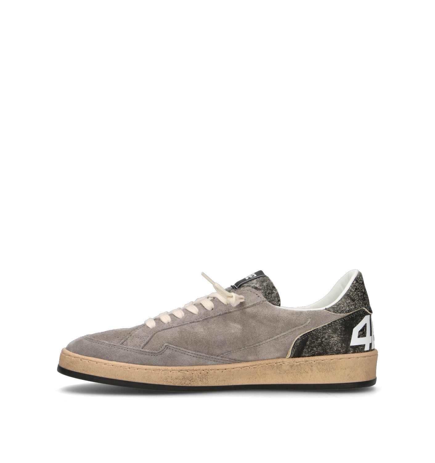 QUATTROBARRADODICI Sneaker uomo grigia in suede