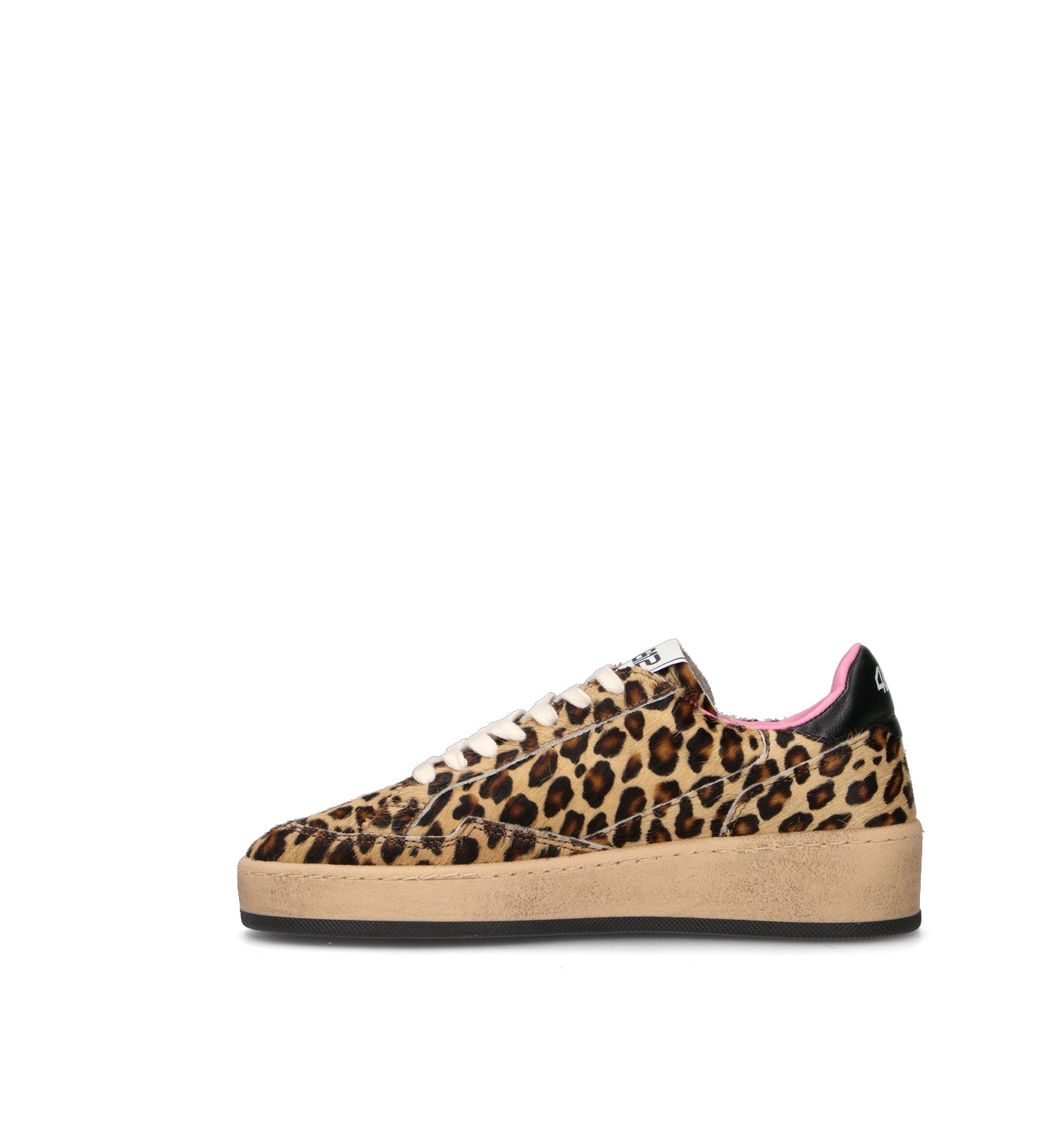 QUATTROBARRADODICI Sneaker donna bianca maculata in cavallino