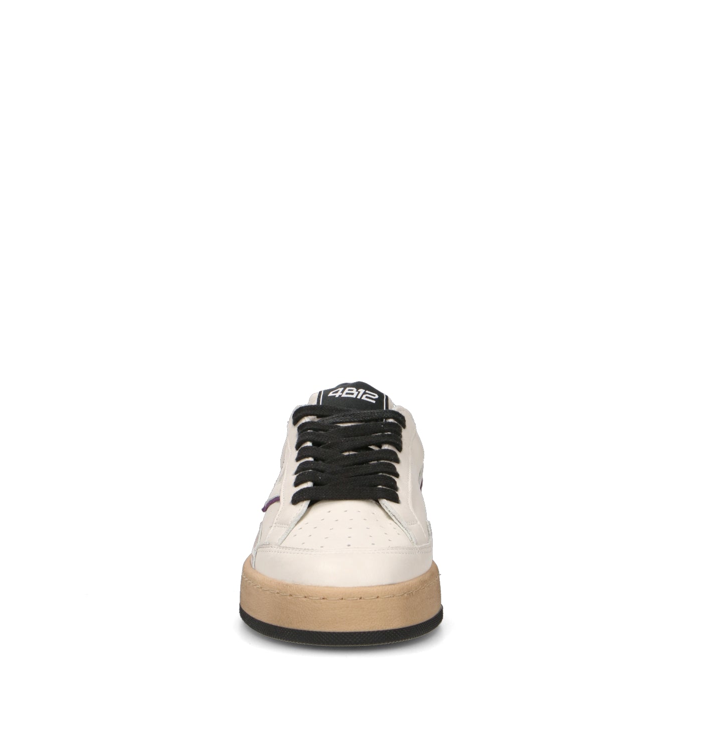 QUATTROBARRADODICI Sneaker donna bianca in pelle