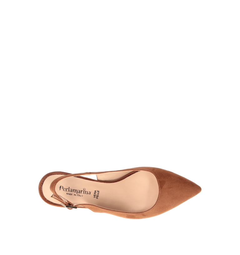PERLAMARINA Slingback donna marrone
