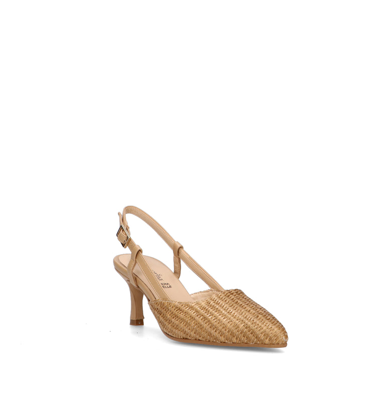 PERLAMARINA Slingback donna raffia