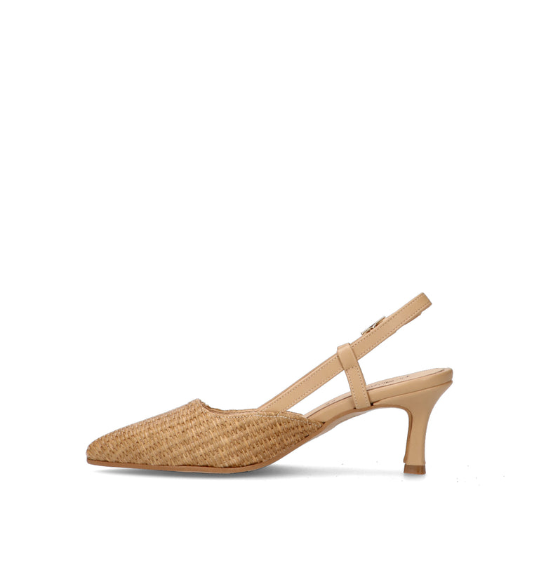 PERLAMARINA Slingback donna raffia