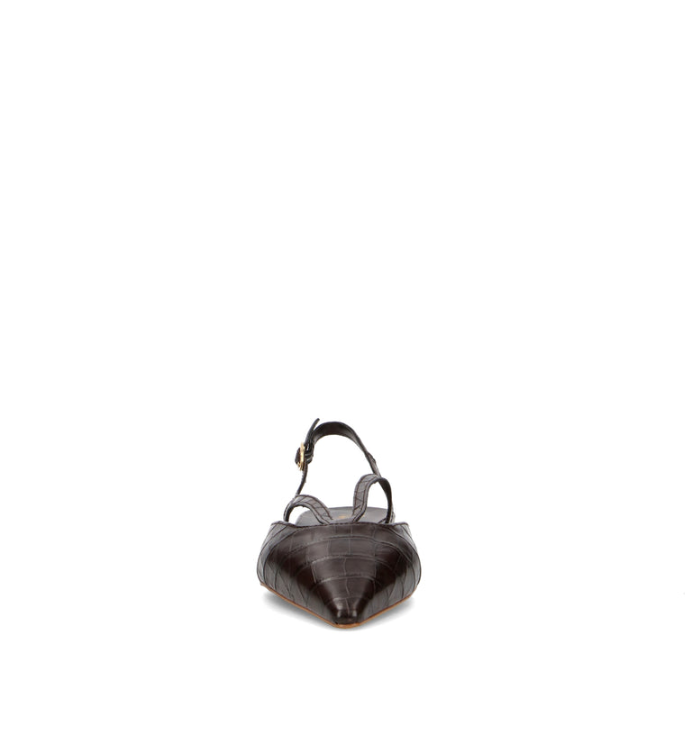 PHIL MELVIS Slingback donna testa di moro in pelle