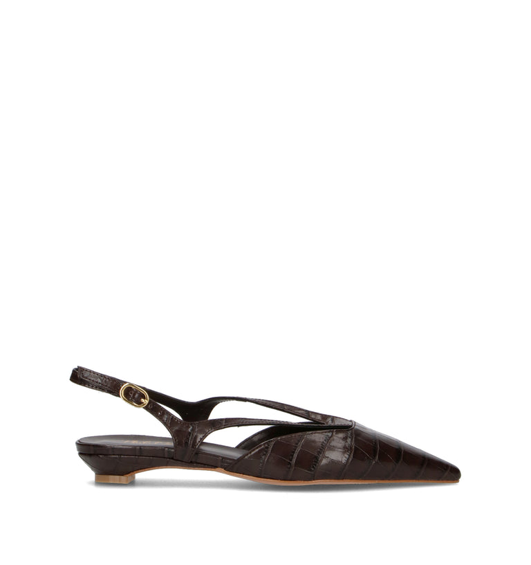 PHIL MELVIS Slingback donna testa di moro in pelle