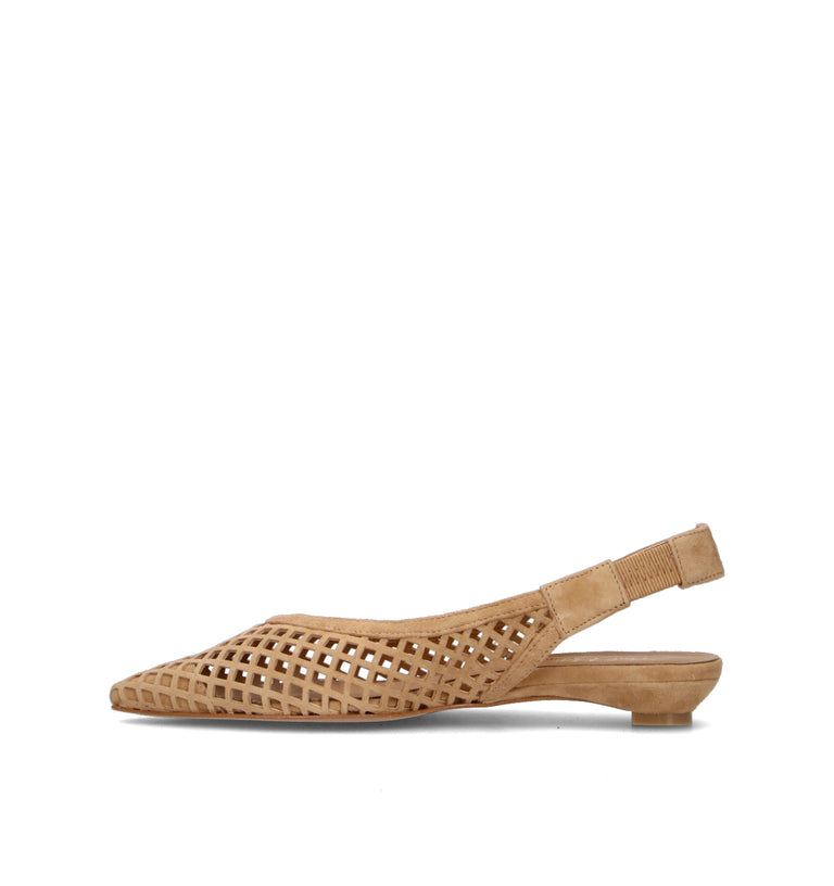PHIL MELVIS Slingback donna cammello in suede