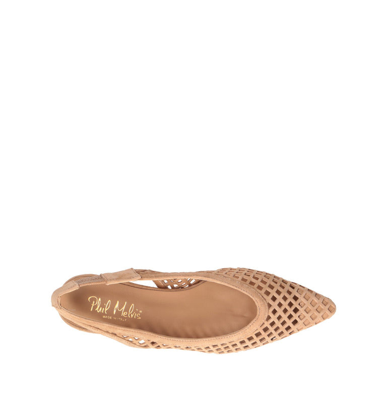 PHIL MELVIS Slingback donna cammello in suede
