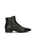 PHIL MELVIS Tronchetto donna nero in pelle