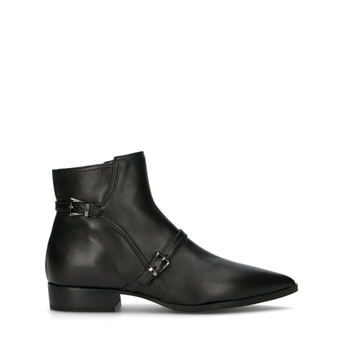 PHIL MELVIS Tronchetto donna nero in pelle