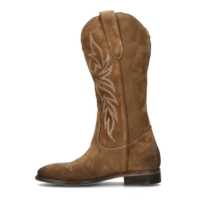 PHIL MELVIS Stivale donna marrone in suede