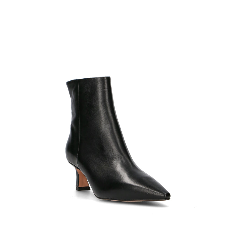 PHIL MELVIS Tronchetto donna nero in pelle