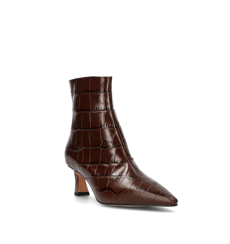 PHIL MELVIS Tronchetto donna marrone in pelle
