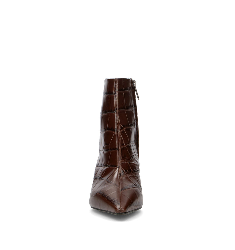 PHIL MELVIS Tronchetto donna marrone in pelle