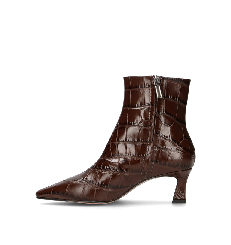 PHIL MELVIS Tronchetto donna marrone in pelle