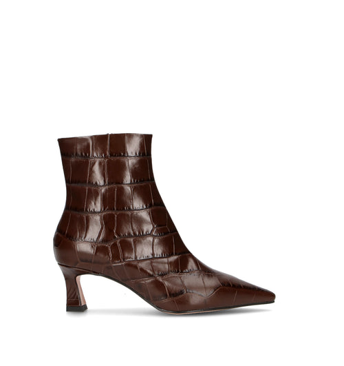 PHIL MELVIS Tronchetto donna marrone in pelle