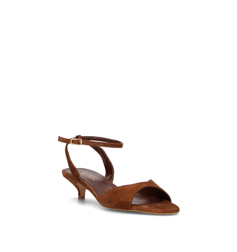 PHIL MELVIS Sandalo donna marrone in suede