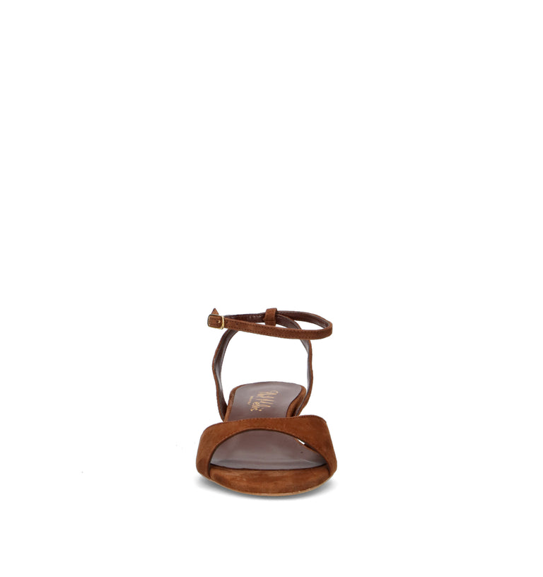 PHIL MELVIS Sandalo donna marrone in suede