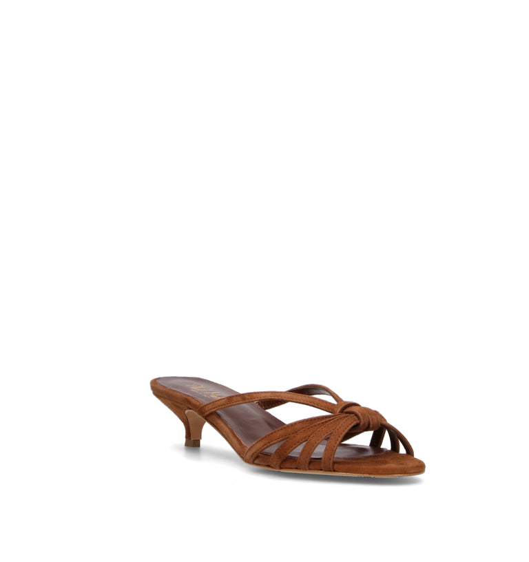PHIL MELVIS Sandalo donna marrone in suede