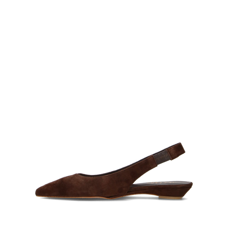 PHIL MELVIS Slingback donna testa di moro in suede