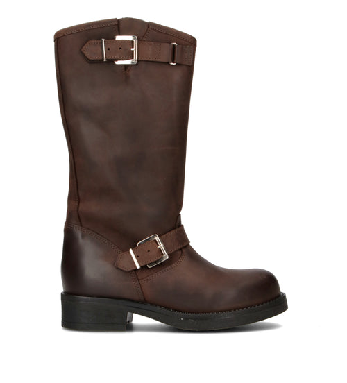 PHIL MELVIS Stivale donna testa di moro in pelle