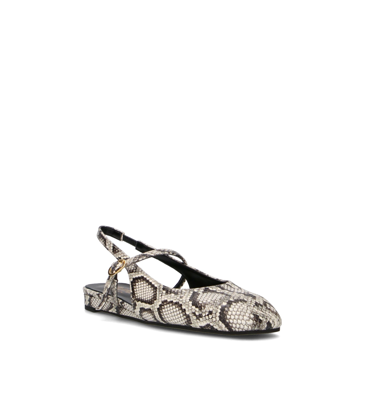 PHIL MELVIS Slingback donna bianca/nera in pelle