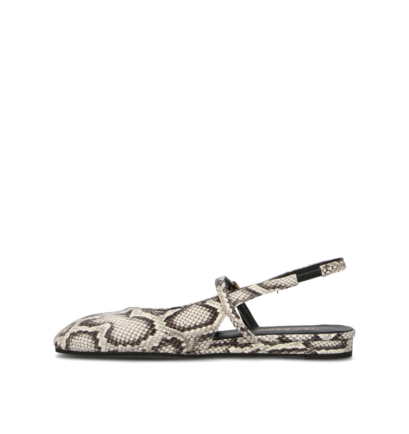 PHIL MELVIS Slingback donna bianca/nera in pelle