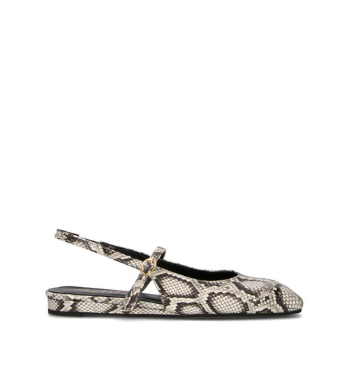 PHIL MELVIS Slingback donna bianca/nera in pelle