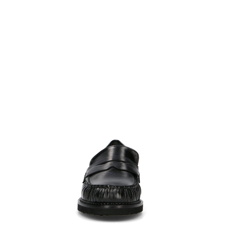 PHIL MELVIS Mocassino donna nero in pelle