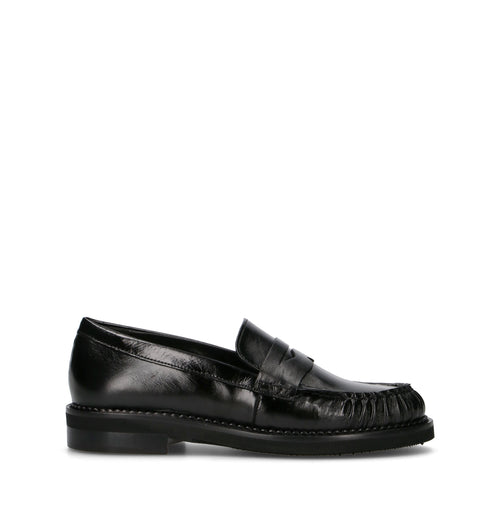 PHIL MELVIS Mocassino donna nero in pelle