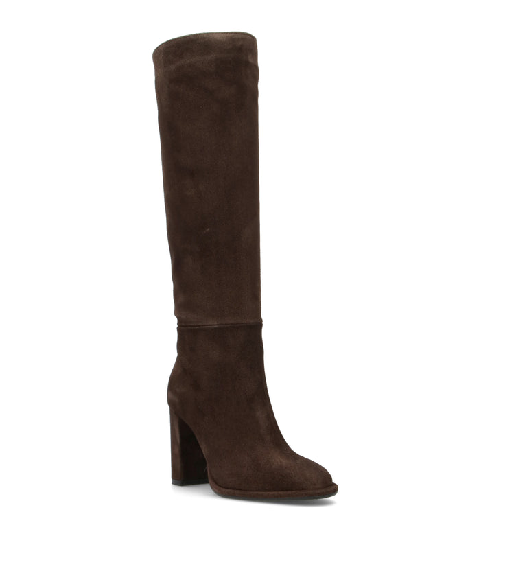 PHIL MELVIS Stivale donna marrone in suede