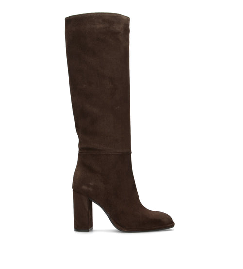 PHIL MELVIS Stivale donna marrone in suede