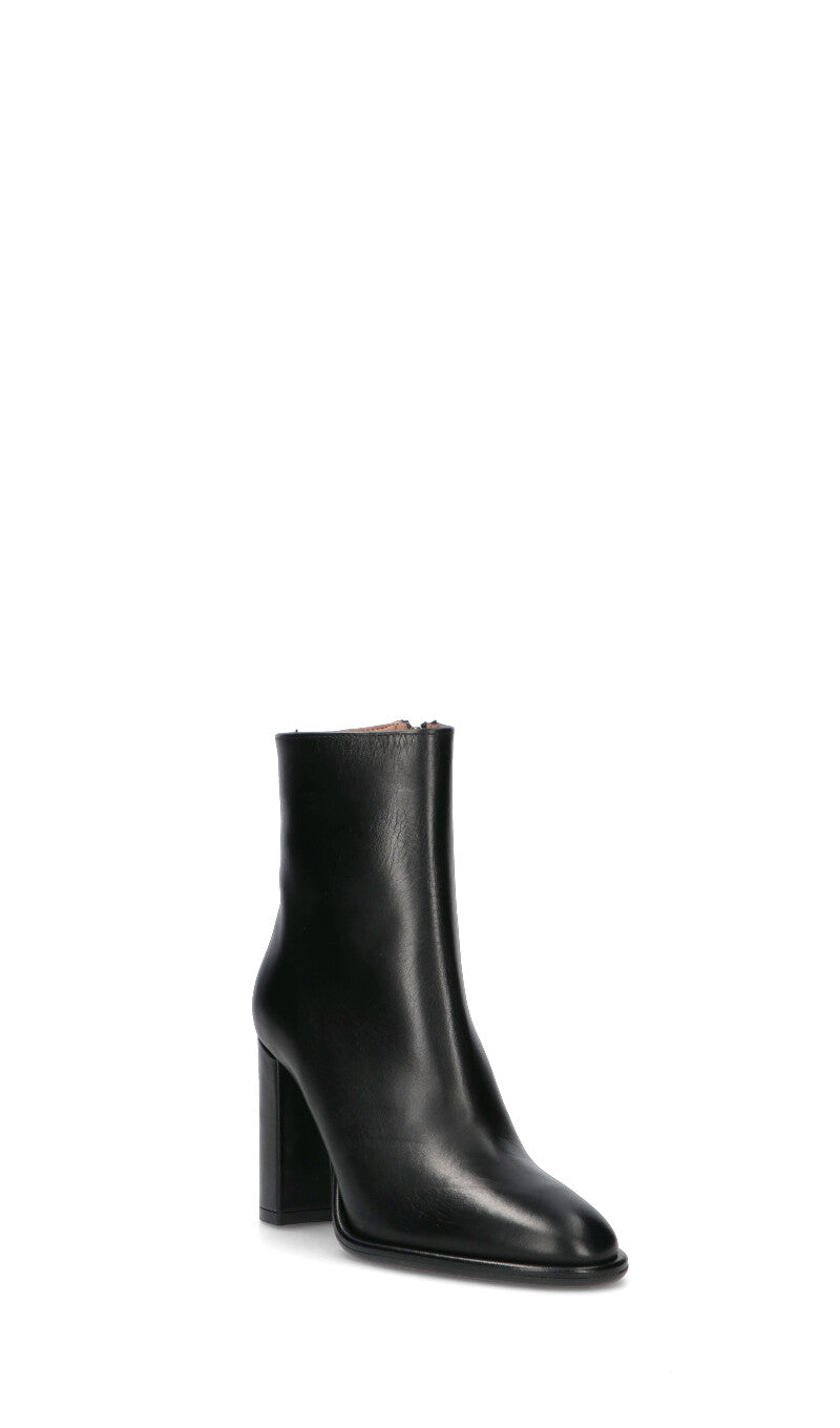 PHIL MELVIS Tronchetto donna nero in pelle
