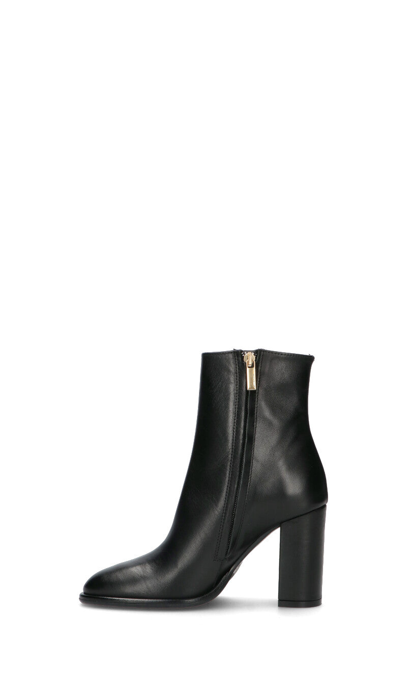 PHIL MELVIS Tronchetto donna nero in pelle
