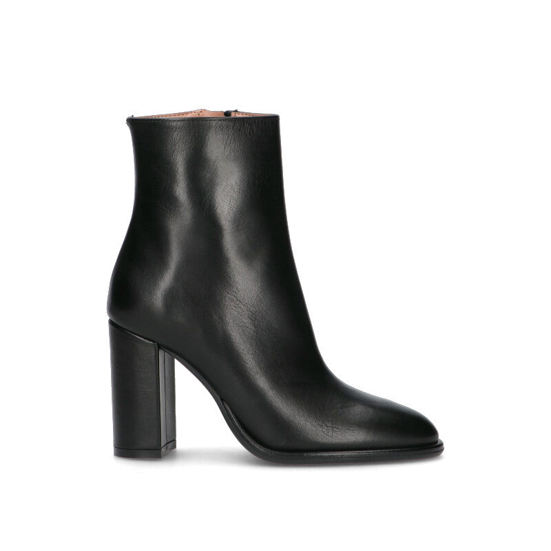 PHIL MELVIS Tronchetto donna nero in pelle