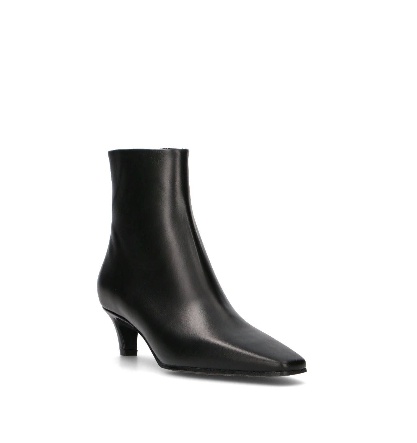 PHIL MELVIS Tronchetto donna nero in pelle