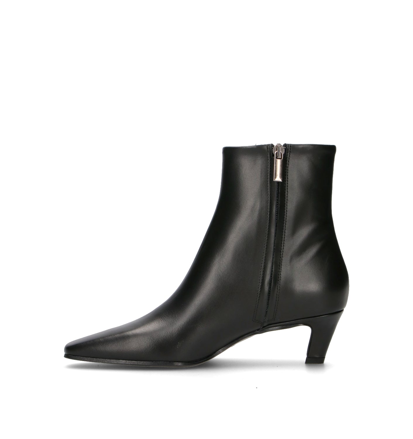 PHIL MELVIS Tronchetto donna nero in pelle