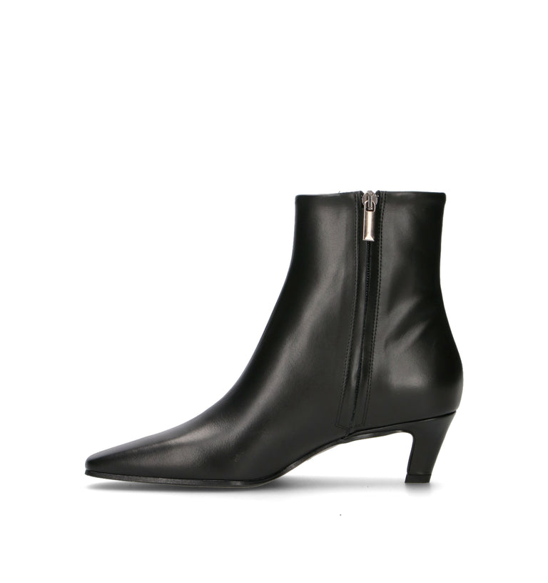 PHIL MELVIS Tronchetto donna nero in pelle