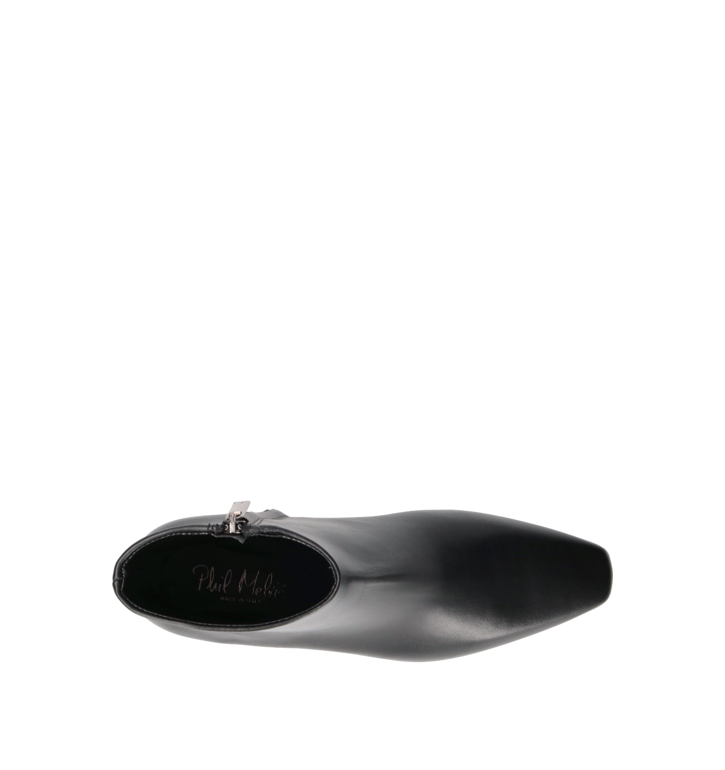 PHIL MELVIS Tronchetto donna nero in pelle