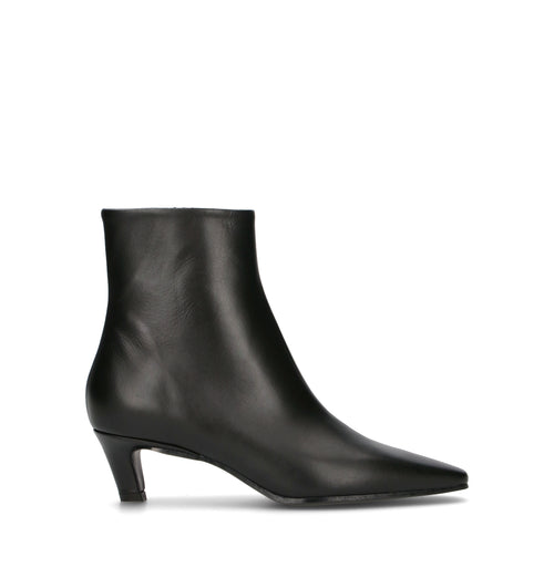 PHIL MELVIS Tronchetto donna nero in pelle