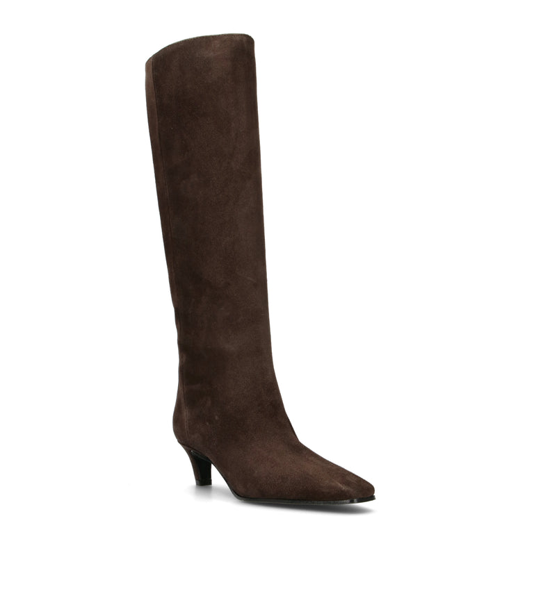 PHIL MELVIS Stivale donna marrone in suede