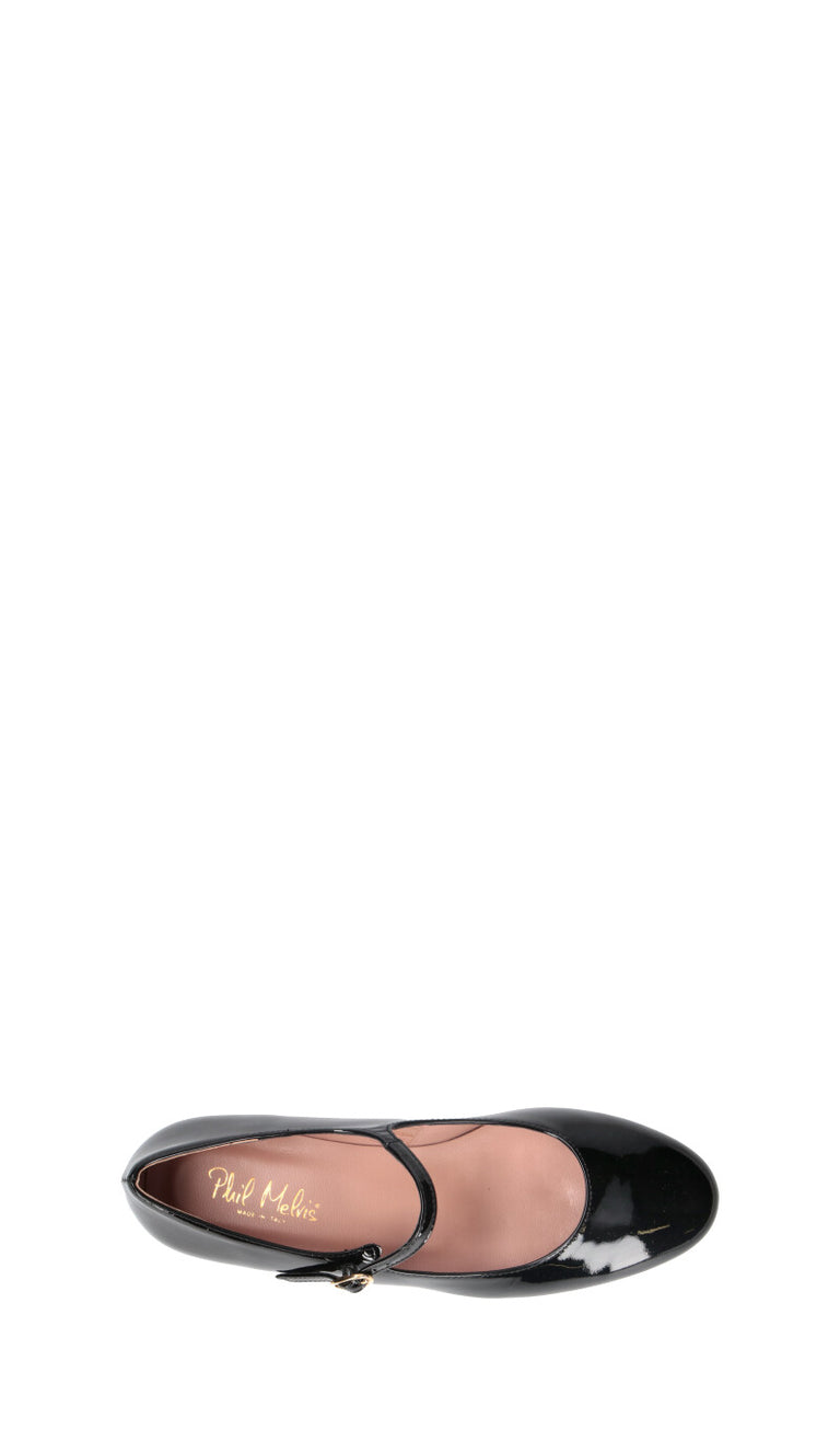 PHIL MELVIS Ballerina donna nera in pelle