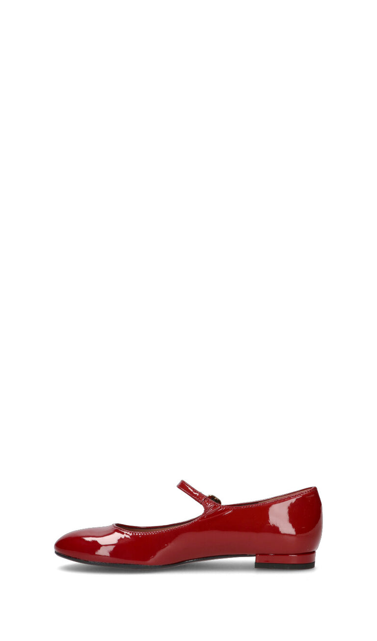 PHIL MELVIS Ballerina donna rossa in pelle