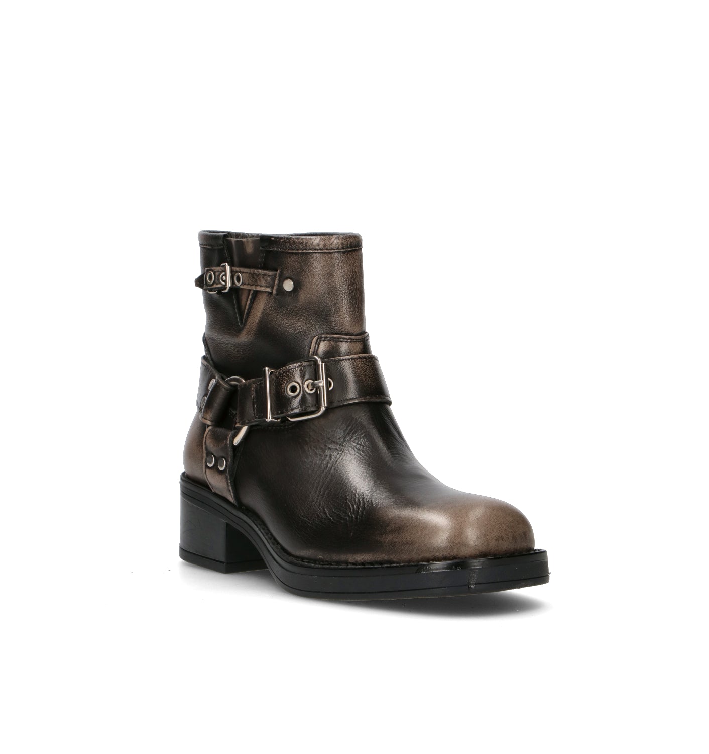 PHIL MELVIS Tronchetto donna taupe in pelle