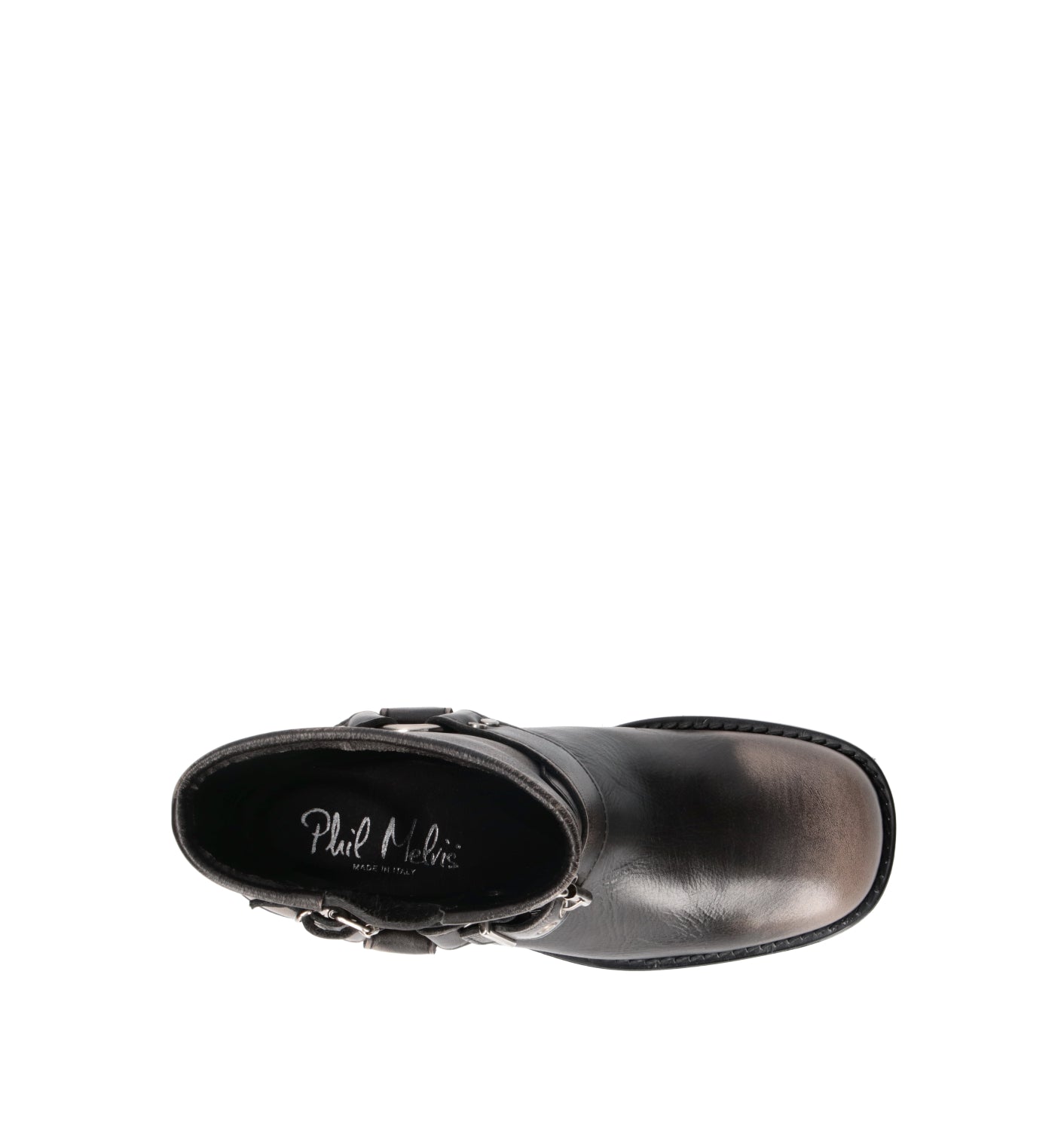 PHIL MELVIS Tronchetto donna taupe in pelle