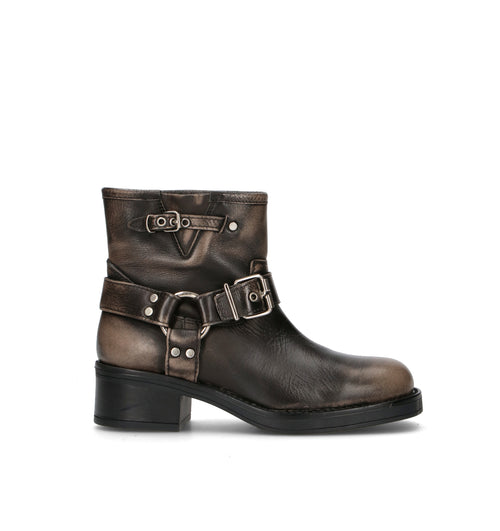 PHIL MELVIS Tronchetto donna taupe in pelle