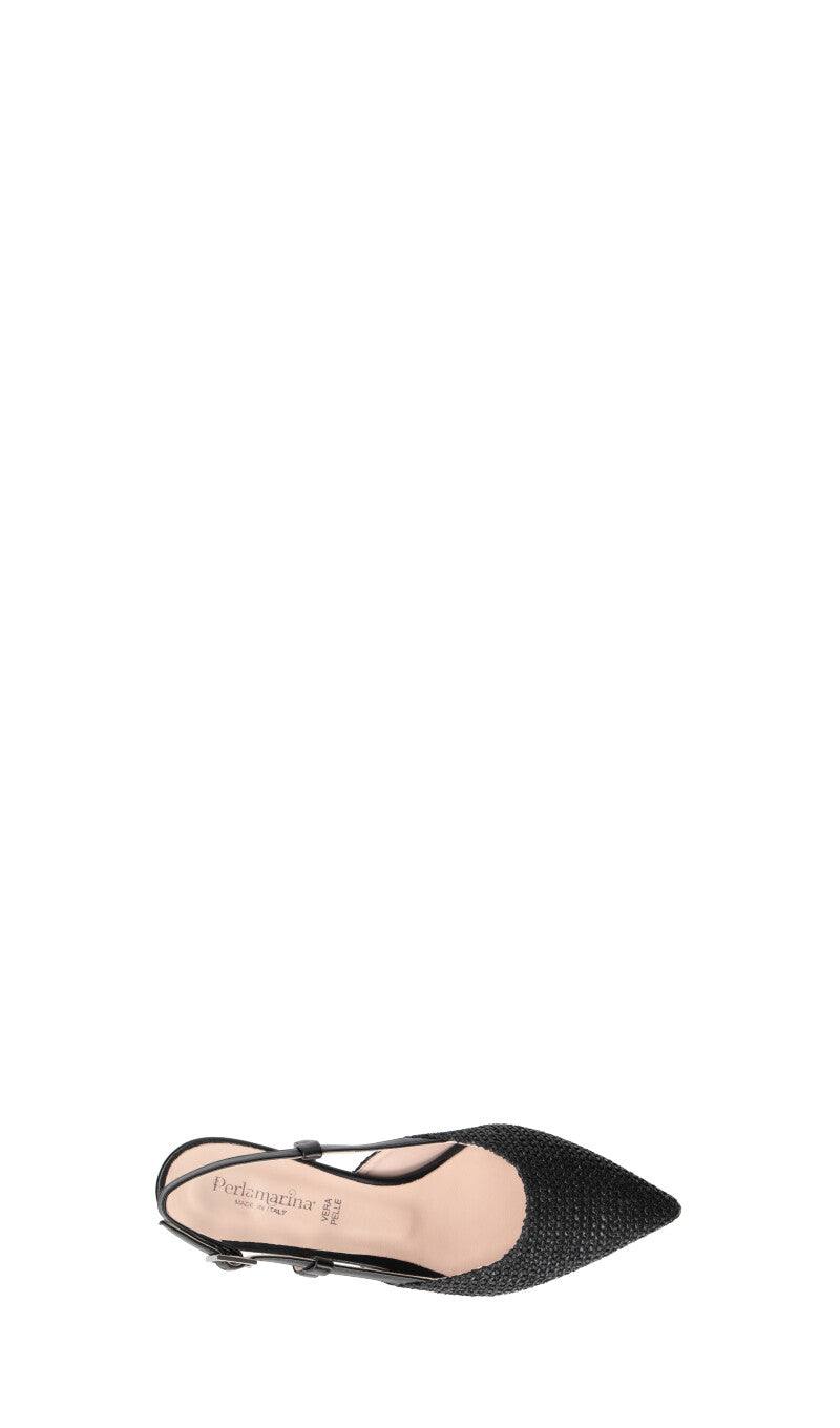 PERLAMARINA Slingback donna nera