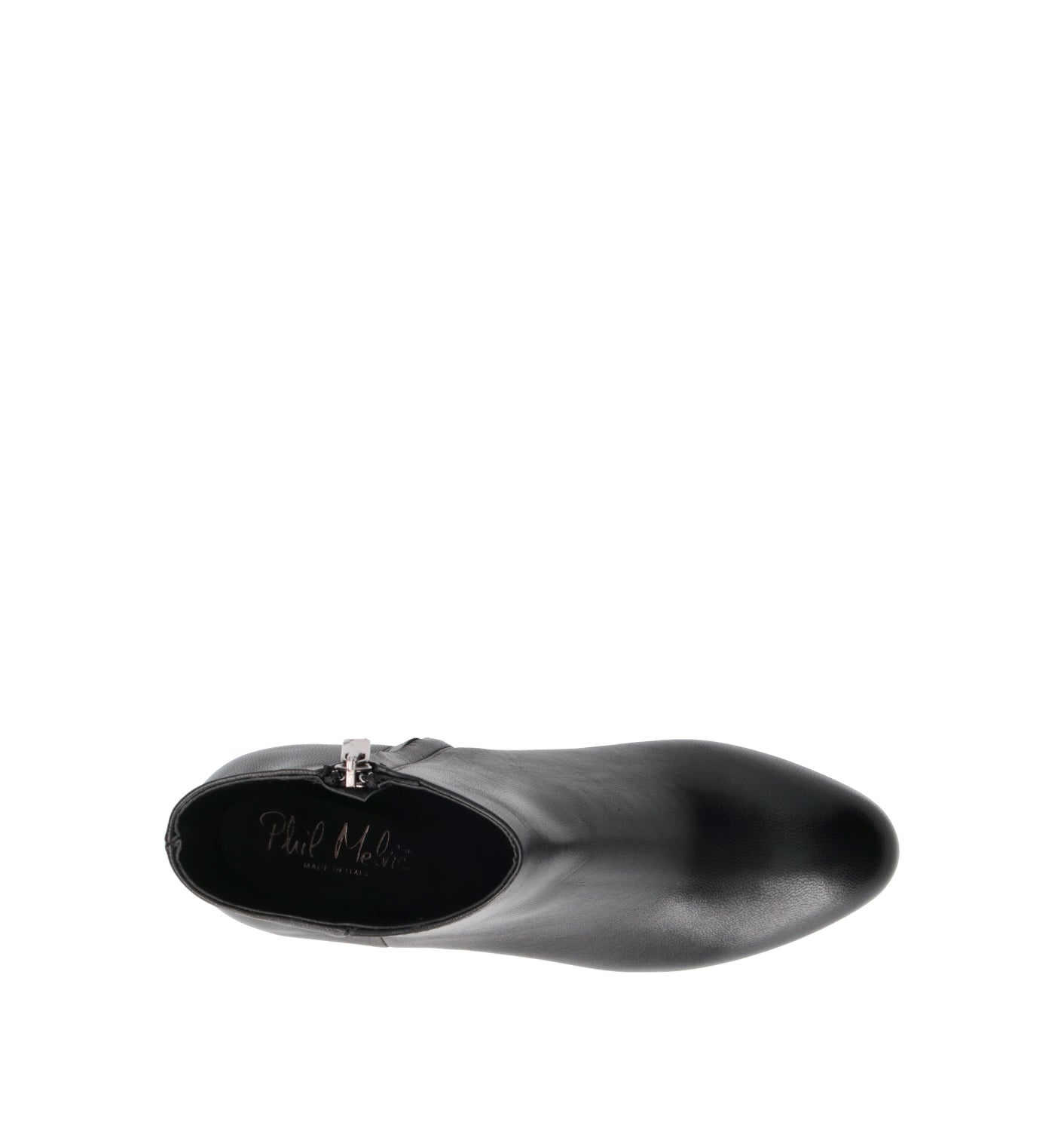 PHIL MELVIS Tronchetto donna nero in pelle