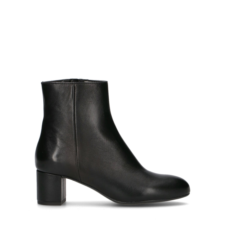 PHIL MELVIS Tronchetto donna nero in pelle